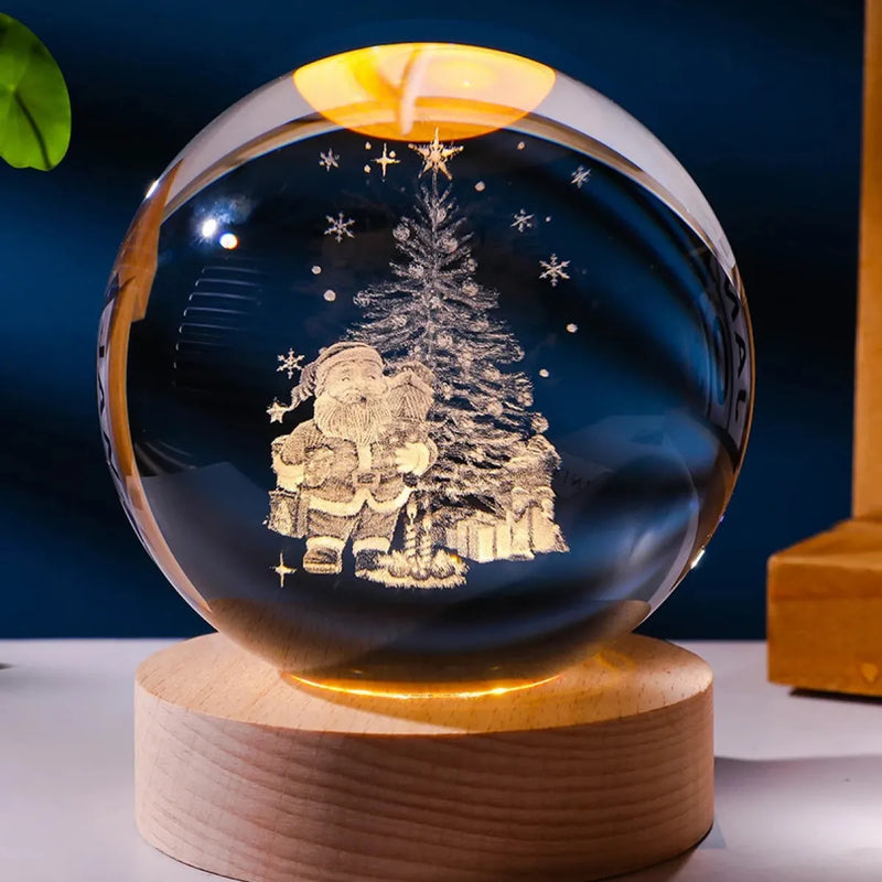 3D Crystal Ball Night Light