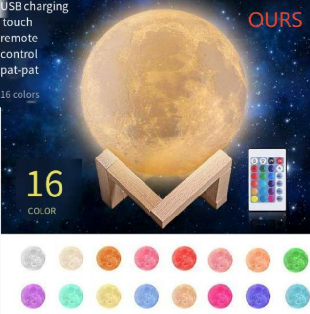 3D Moon Table Lamp